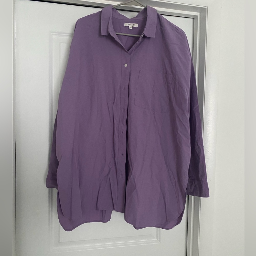 Madewell Signature Poplin OverSized Button Down Shirt